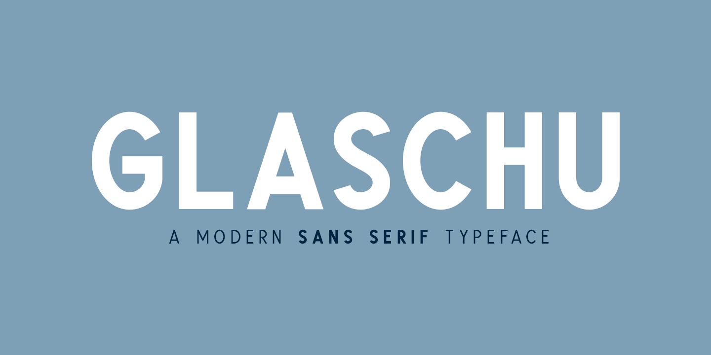 Пример шрифта Glaschu